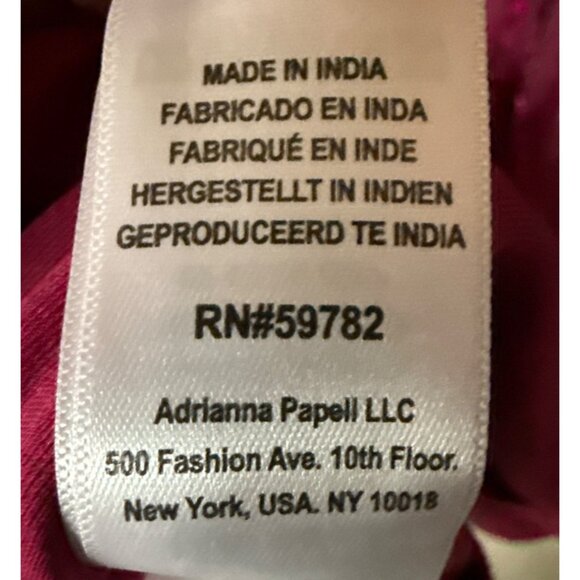 Adrianna Papell Embellished Rhinestones Kaftan Shift Dress Red Plum Size XS - Picture 16 of 16